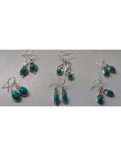Boucles d'oreilles Turquoise argent 2