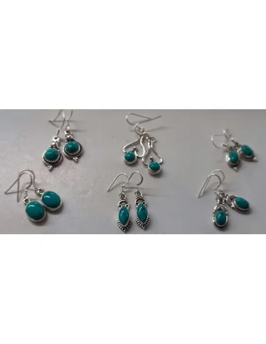 Boucles d'oreilles Turquoise argent