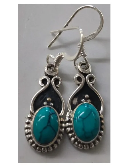 Boucles d'oreilles Turquoise argent
