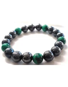 Bracelet malachite et magnétite 10mm 2