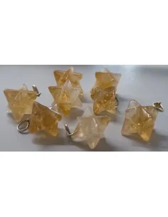 Pendentif Merkaba en citrine