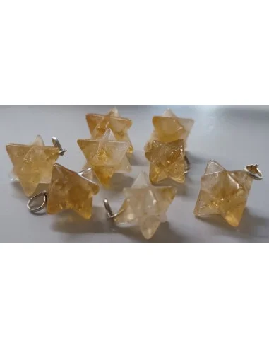 Pendentif Merkaba en citrine