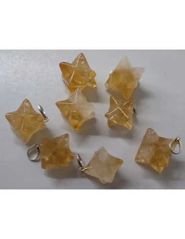 Pendentif Merkaba en citrine