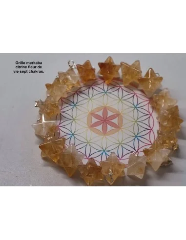 Pendentif Merkaba en citrine