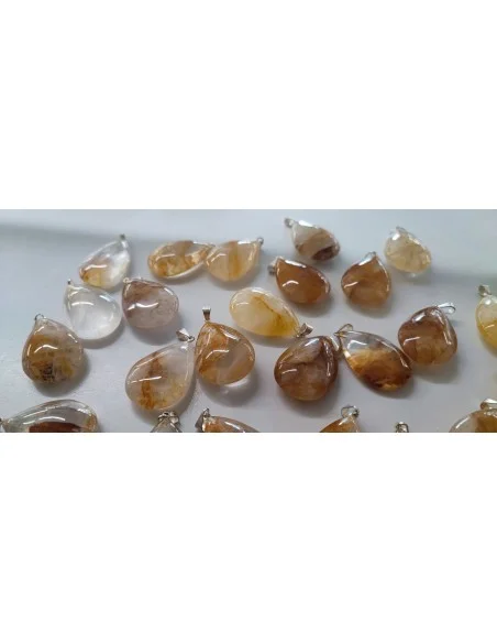 Pendentif guérisseur doré en forme de goûte