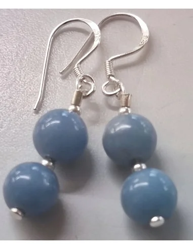 Boucles d'oreilles en Angélite, argent