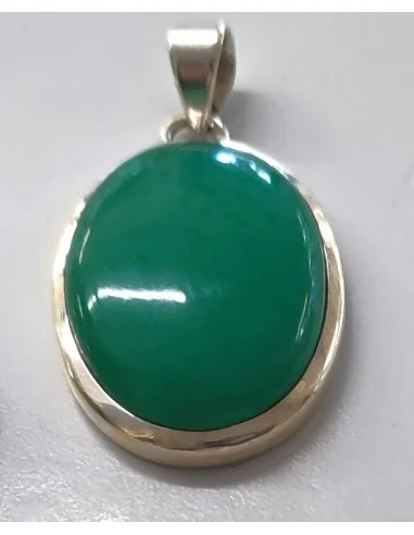 Pendentif jade imperiale montée en argent
