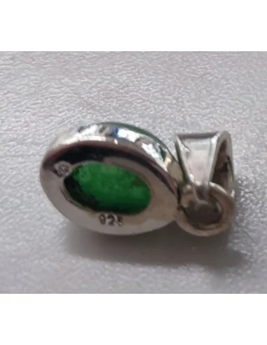 Jade imperiale 10mm argent pendentif
