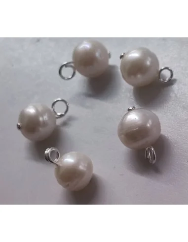 Perle 8 à 10mm. pendentif