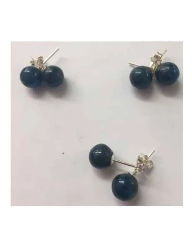Boucles apatite bleue 8mm