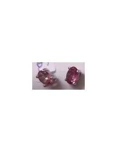 Boucles d'oreilles en tourmaline rose