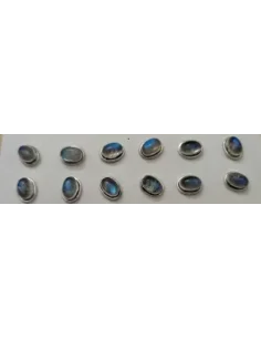 Boucles pouces Labradorites bleues argent 2