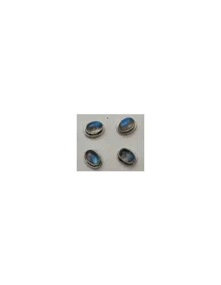 Boucles pouces Labradorites bleues argent