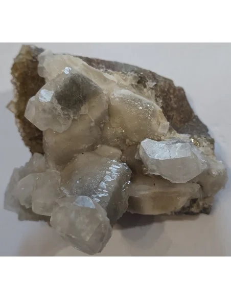 Agate avec cristallisations de calcite et cristal de roche