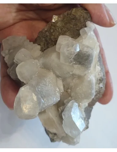 Agate avec cristallisations de calcite et...