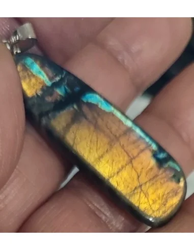 Spectrolite pendentif béliere en argent 925