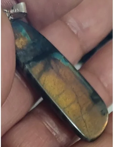 Spectrolite pendentif béliere en argent 925