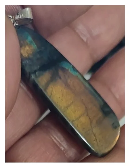 Spectrolite pendentif béliere en argent 925