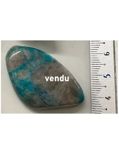 Shattuckite avec ajoite galet 35 a 55mm