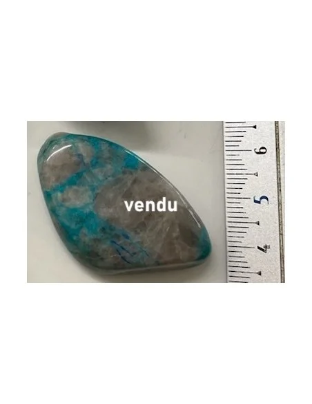 Shattuckite avec ajoite galet 35 a 55mm