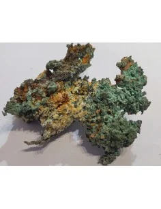 Cuivre natif cristalisé naturel avec adamite 2