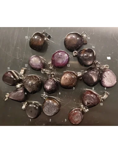 Spinelle rouge étoilée pendentf