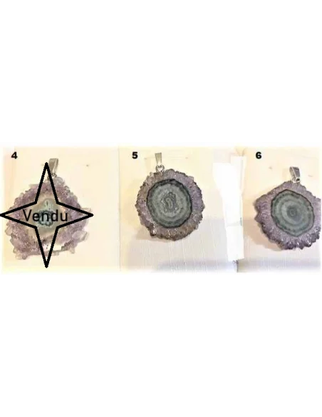 Amethyste cactus en pendentif