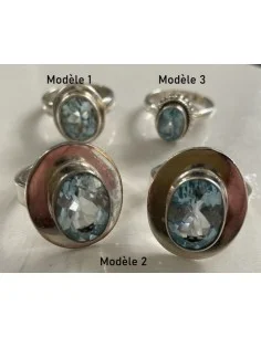 Topaze bleue en bague 2