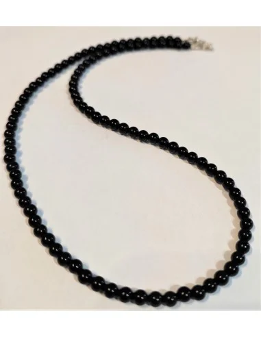 Collier tourmaline noire 4mm. longueur 55cm