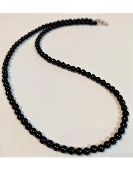 Collier tourmaline noire 4mm. longueur 55cm