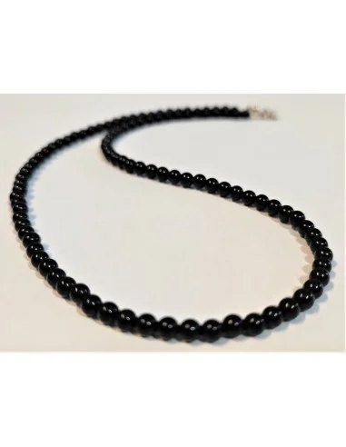Collier tourmaline noire 4mm. longueur 55cm