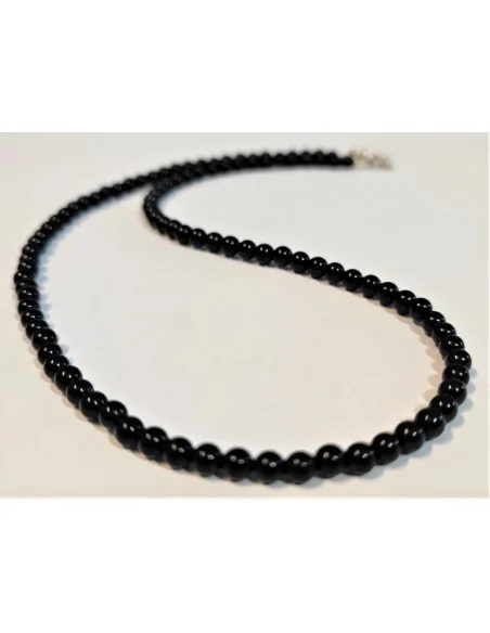 Collier tourmaline noire 4mm. longueur 55cm