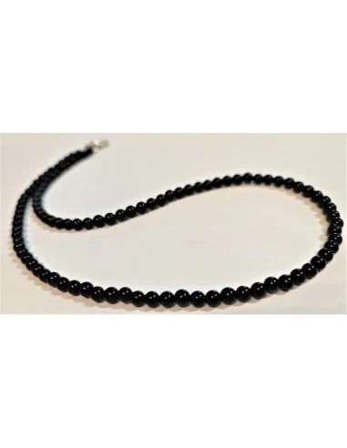 Collier tourmaline noire 4mm. longueur 55cm