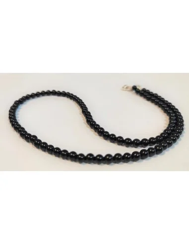 Collier tourmaline noire 4mm. longueur 55cm