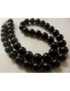 Collier en tourmaline noire boules 1cm 2