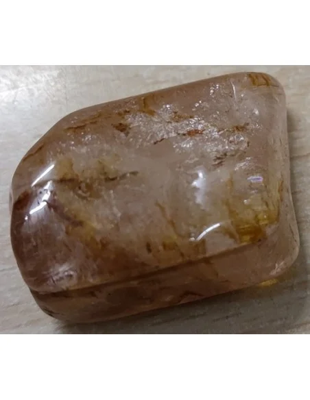 Tourmaline rose et jaune percée