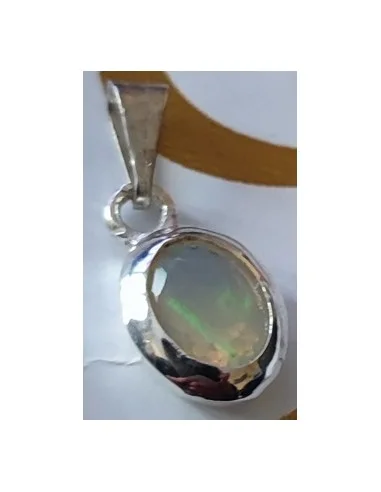 Opale noble ovale gemme monté en argent
