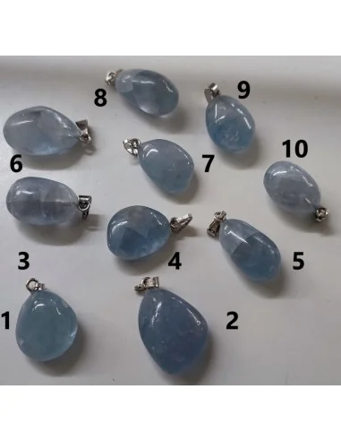 Celestite , pierre des anges en pendentif