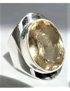 Bague Citrine gemme argent