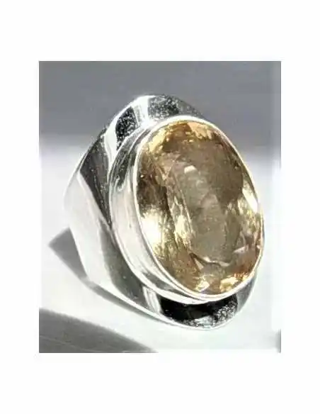 Bague Citrine gemme argent