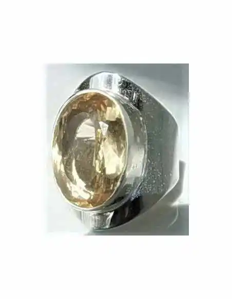 Bague Citrine gemme argent