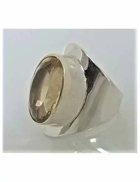 Bague Citrine gemme argent