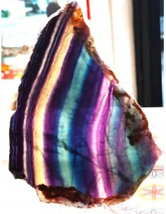Tranche fluorite arc-en-ciel