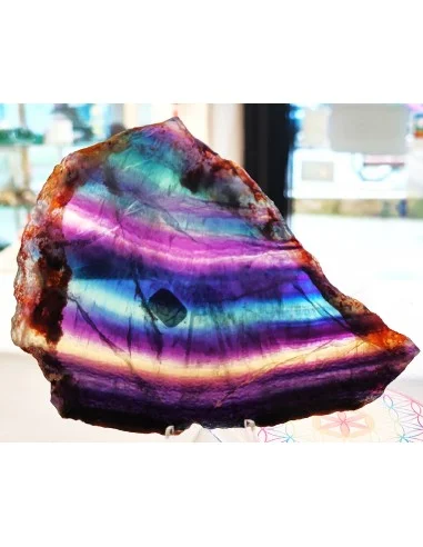 Tranche fluorite arc-en-ciel