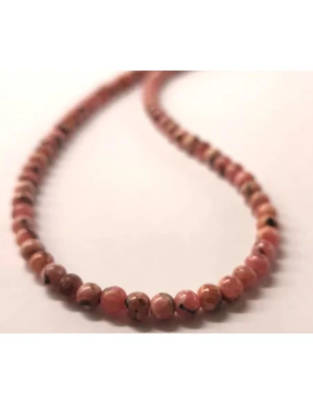 Collier rhodochrosite 4mm