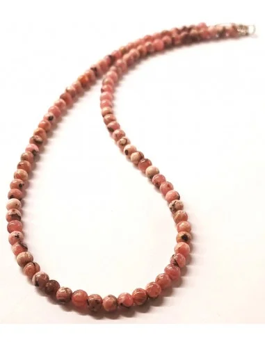 Collier rhodochrosite 4mm