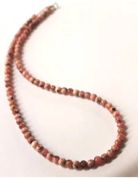 Collier rhodochrosite 4mm