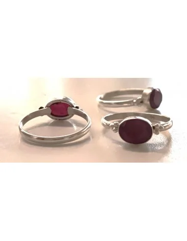 Bixbyite, Béryl rouge bague argent