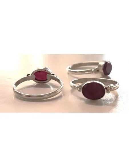 Bixbyite, Béryl rouge bague argent