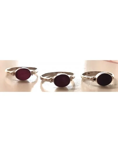 Bixbyite, Béryl rouge bague argent